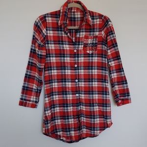 Red Plaid Shirt with studded pockets